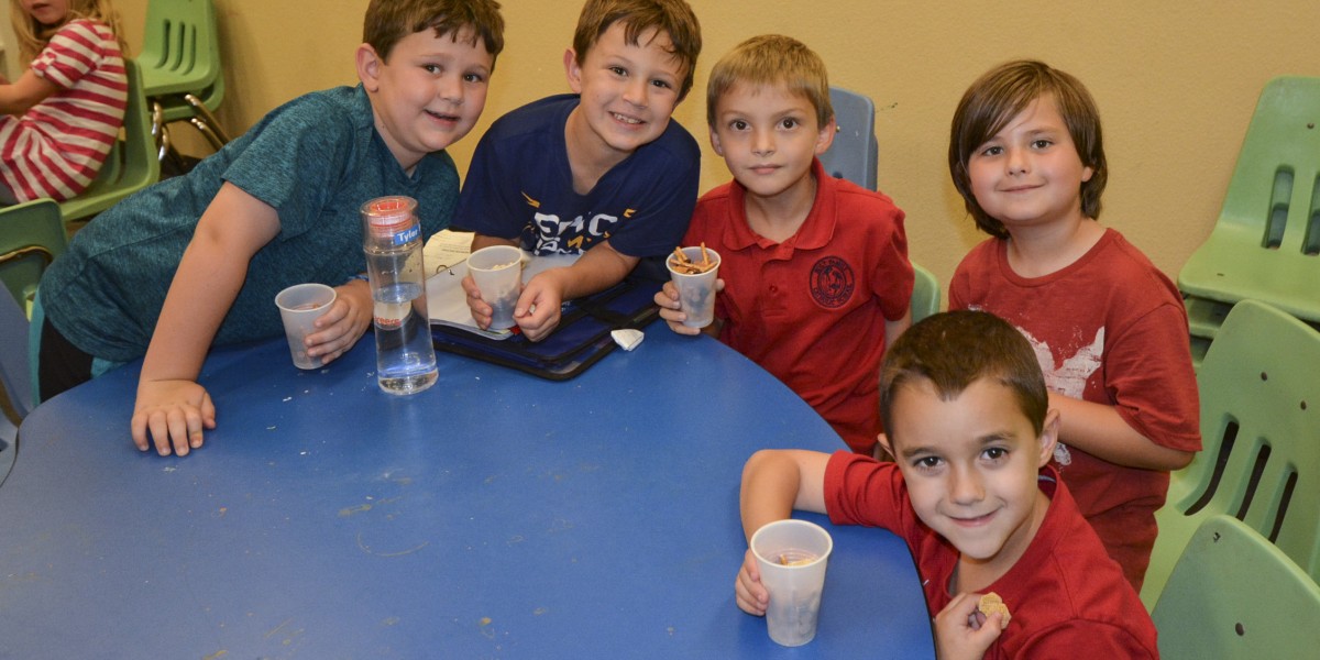 Having a snack at Rosen Jewish community center